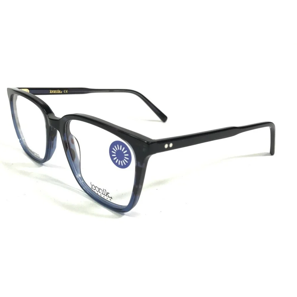 Iconik Eyeglasses Frames TED C2 Blue Square Full Rim 52-18-145